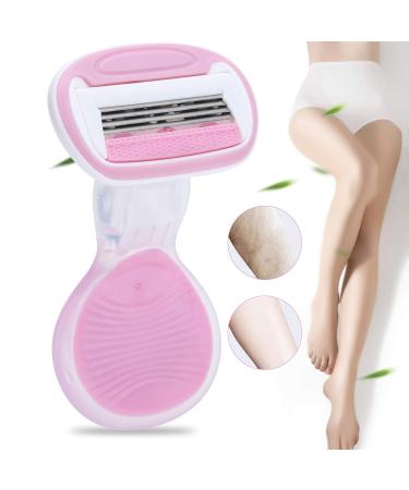 Manual Women's Razor - Washable Full-Body Shaver & Compact Travel Epilator in Pink | Perfect for Armpits Legs & Arms - Buy Online on GoSupps.com