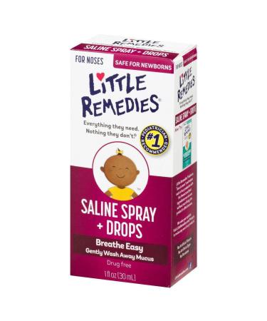 Little Remedies Little Noses Saline Spray-Drops - 1 fl oz (Pack of 2)