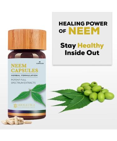 Biogetica Neem Tablets 100% Natural Vegan Promote Immunity Healthy Skin Non-GMO Ayurvedic 80 Tablet - Pack of 6 - Buy Online on GoSupps.com