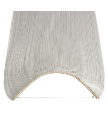 Buy Invisible Wire Hairpiece Extensions - Silver-Gray 50cm Thickening Weft - 90g International Shipping - Buy Online on GoSupps.com