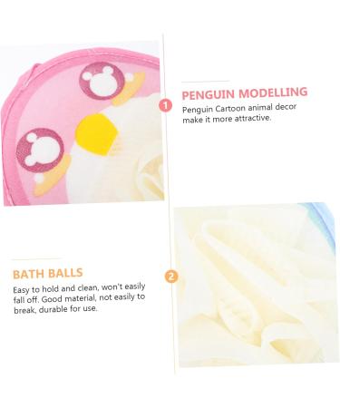 3pcs Cartoon Bath Towel & Flower Shower Balls - Fun Body Washing Tools & Bubble Makers - Buy Online on GoSupps.com