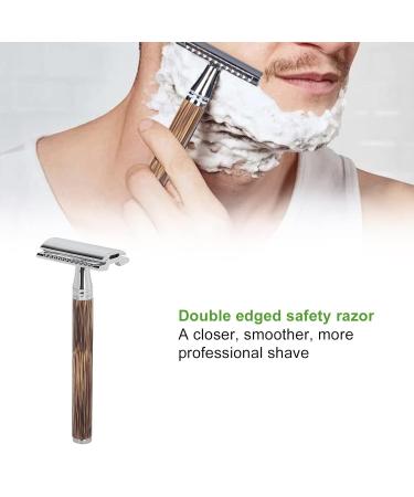 Premium Men's Bamboo Razor Set | Eco-Friendly Manual Shaving Kit with Blades Recycling Box & Holder - Buy Online on GoSupps.com