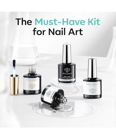 Modelones Nail Dehydrator & Primer Set - Acid Free Acrylic Nail Supplies Gel Base & Top Coat for Perfect Nails | International Shipping - Buy Online on GoSupps.com