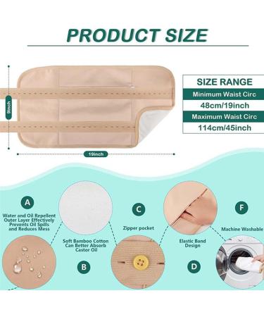 Kgduyc Castor Oil Pack Kit - Reusable Thyroid Gland & Liver Detox Wrap for Constipation Neck Relaxation & Muscle Pain Relief - Buy Online on GoSupps.com