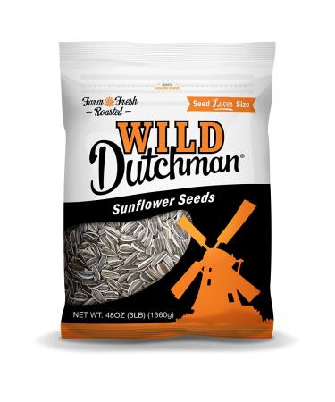 Wild Dutchman | Roasted Sunflower Seeds | Mouth Friendly Recipe for All Day Snacking (3 LB (Pack of 1)) 3 Pound (Pack of 1)