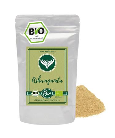 Azafran ORGANIC Ashwagandha Powder - Indian Ginseng (Sleepberry) ground 250g 250 g (1 pack)