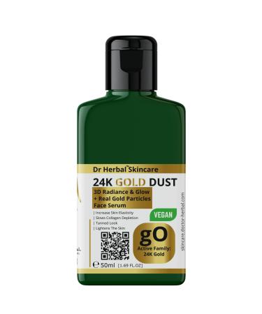 Dr Herbal Skincare 24K Gold Extract Face Serum 50ML | Skin Elasticity | Collagen Support | Tanned Look | Lighten Skin