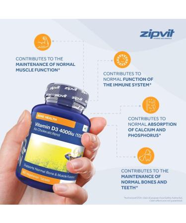 Vitamin D 4000iu 360 Micro Tablets | Vegetarian Society Approved | Bone Health & Immune Support | 12 Month Supply - Buy Online on GoSupps.com