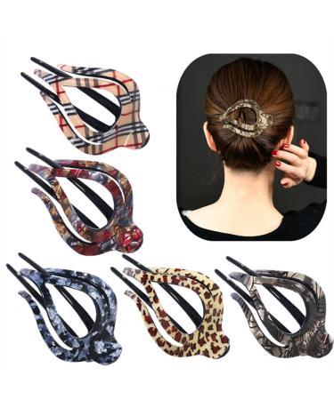 Yusier 2PCS Heart Duckbill Clip - Fashion French Curved Ponytail Hair Clips for Women - No Slip Strong Large Barrettes for Thick Hair (Rock Texture) - Buy Online on GoSupps.com