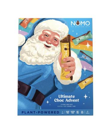 NOMO Ultimate Choc Calendrier de l'Avent de No l 24 mini barres 1 barre caramel pleine grandeur aliment par des plantes v g talien sans produits laitiers sans gluten sans noix sans ufs 320
