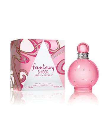 Britney Spears Fantasy Sheer Eau de Toilette Spray Perfume for Women 3.3 Fl Oz