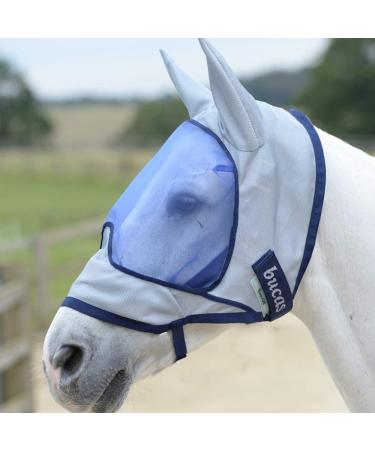 Bucas Buzz-Off Deluxe Fly Mask with Ears Blue