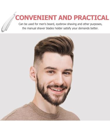Premium Stainless Steel Eyebrow Razor Blade Holder | Minkissy Hairdressing Shaver Holder for Men - Durable and Stylish 304 Bracket - Buy Online on GoSupps.com
