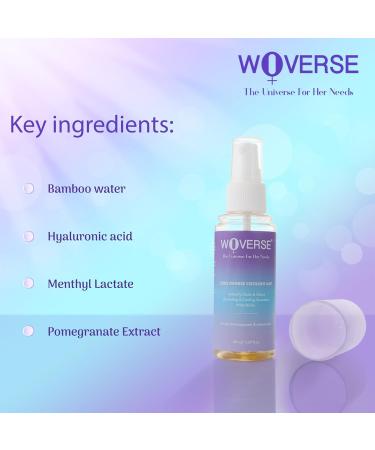 Intimate hygiene cooling mist | Zero Degree Cooling Mist Instant Cooling & Hydrating Spray for Hot Flashes Premenopausal & Mature Skin Non-Sticky 50ml - Buy Online on GoSupps.com