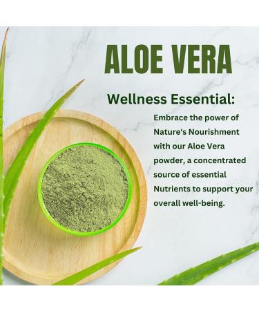 Hebhac Herbs Aloe Vera Powder Organic 227g (8oz) Aloe Vera Powder for Hair & Face | Aloe Barbadensis | AloeVera, Natural Hair & Skincare, Moisturizer, Herbal Cosmetics, Supports Immune System (8 oz) - Buy Online on GoSupps.com