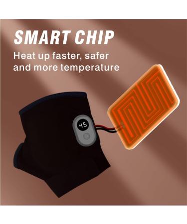 Electric Rechargeable Fingerless Heating Gloves - Cordless Hand Warmer for Students, Indoor & Outdoor Use - Men, Women, Kids - Black - Buy Online on GoSupps.com
