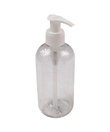 Massage Lotion Bottle - Clear 8 Ounce Bottle with Pump