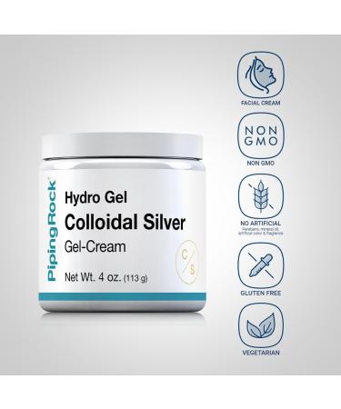 Piping Rock Colloidal Silver Cream 4 oz | Non-GMO Gluten-Free Hydro Gel for Skin Health - Shop Now - Buy Online on GoSupps.com