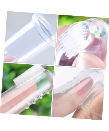 Frcolor 10 Sets Finger Brush for Toddler Teeth Baby Toothbrush & Travel Finger Toothbrush for Children 1 Pack Transparent - Buy Online on GoSupps.com