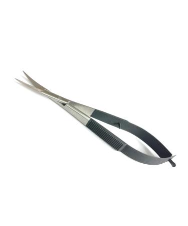 Spring Embroidery Scissors Manicure and Cross Stitch Sewing Craft Small Tool Scissor Multipurpose use (Black Grip Curved)
