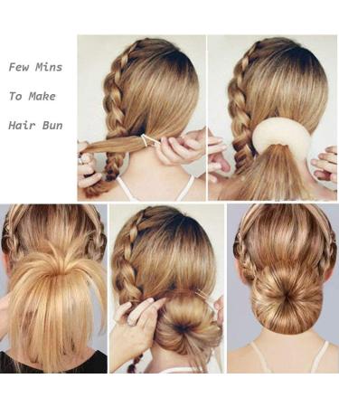 Kids Hair Bun Maker Set - 6 PCS Mini Chignon Donut Sock Bun Forms for Girls | Small 2 Inch Beige Hair Doughnut Shaper for Short and Thin Hair - Buy Online on GoSupps.com