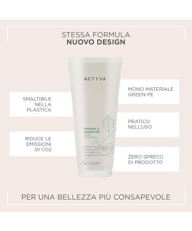  Kemon Actyva - Volume and Body Conditioner Volumizing balm for fine hair with flax seeds silicone-free - 200 ml - Buy Online on GoSupps.com