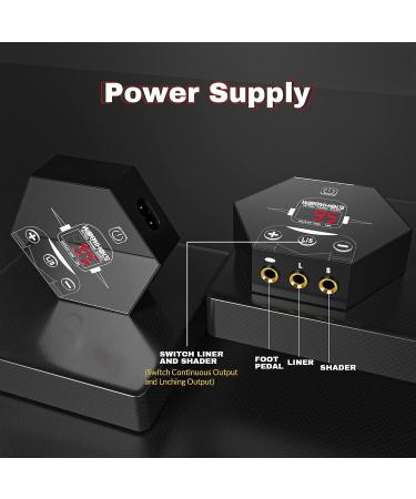 Wormhole Tattoo Kit: Rotary Tattoo Pen for Beginners - Professional Machine with Cartridge Needles & Supplies - Buy Online on GoSupps.com