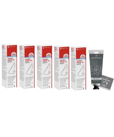 NASAL SPRAY al 0.05% - 5 x 10 ml value pack including hand cream OR hand soap from Apotheken-Express 6-piece set