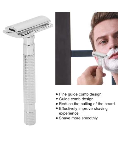 Premium Silver Manual Safety Razor for Men | Exquisite Craftsmanship | International Shipping Available - Buy Online on GoSupps.com
