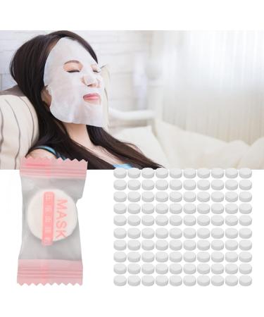 100 Pieces Compressed Facial Mask Sheet Home DIY Skin Care Beauty DIY Disposable Mask Paper Compress Masque Mask for Home Beauty Salon - Buy Online on GoSupps.com