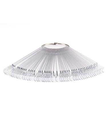 Nail Art Tips Stick Nail Art Pop Sticks 50pcs Display Fan Practice Starter Color Ring Clear DIY Tips