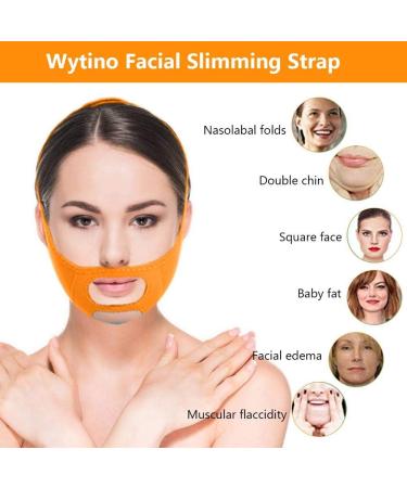 Facelift Slimming Belt for Women Double Chin Reducer V Line Cheek Lift Thin Mask Strap Anti Wrinkle Bandage (Orange) - Buy Online on GoSupps.com
