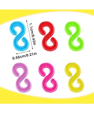 Lusofie 500Pcs Colorful Rubber Band S Clips for DIY Craft Making | Rubber Band Connectors for Bracelet Loom Bands - Buy Online on GoSupps.com