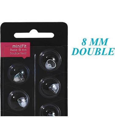 Oticon MiniFit Double Vent Bass Domes - 8mm Universal Hearing Aid Domes (2 Packs) - Buy Online on GoSupps.com