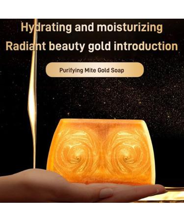  ZHCWEP 2Pcs Golden Scented Soap Moisturizing and Deep Cleansing Nourishing and Silky Golden Soap for Face and Body Natural Soft Soap with Essential Oils Handmade - Buy Online on GoSupps.com