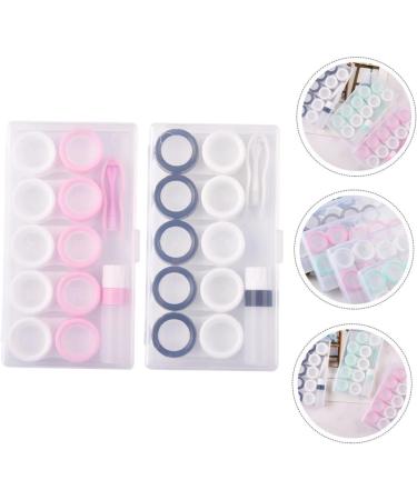 Buy Solustrie 10-Slot Colored Contact Lens Storage Box - Travel Case & Organizer | Durable PP White Macaron Design - Buy Online on GoSupps.com