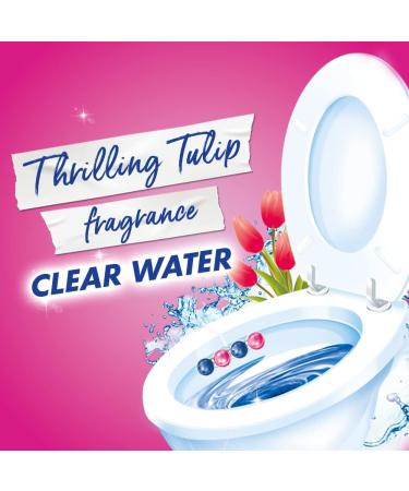 Bloo Limited Edition Tulip Clear Water Toilet Rim Block - Anti-Limescale Cleaning Foam - 3 Pack - Buy Online on GoSupps.com