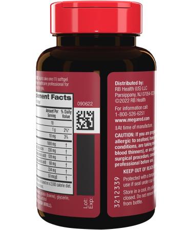 MegaRed Ultra Strength 1000mg Omega-3 Krill Oil Supplement with EPA/DHA Astaxanthin & Phospholipids No Fish Oil Aftertaste Supports Heart Brain Joint and Eye Health 60 Count Softgels (3 Pack) - Buy Online on GoSupps.com