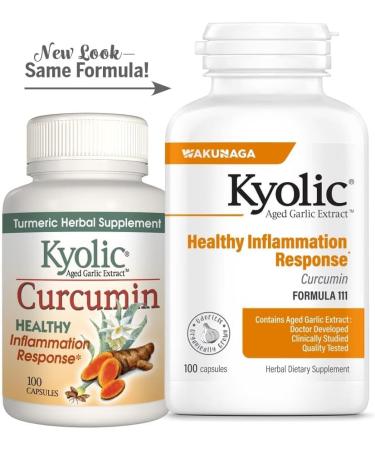 Kyolic Aged Garlic Extract Formula 111 Healthy Inflammation Response* Curcumin 100 Capsules 100 Count (Pack of 1) - Buy Online on GoSupps.com