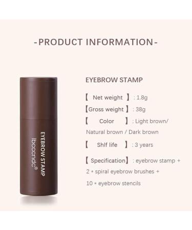 Eyebrow Stamp Kit 1-Step Brow Stamp and Shaping Kit Waterproof Eyebrow Stamp Shaping Set with 10 Eyebrow Styling Mode Card(Brown 1 Set) Dark Brown*2 - Buy Online on GoSupps.com
