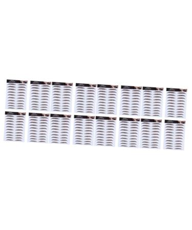 FOMIYES 16 Pcs Eyebrow Stickers Waterproof Sticker Authentic Fake Eyebrows Water Transfer Eyebrow Sticker 4d