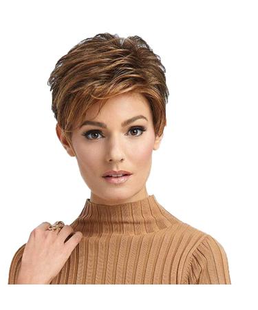 Gradient short-haired wig heat-resistant for women high quality women natural smooth hair wig curly wigs short wigs heat resistant 01