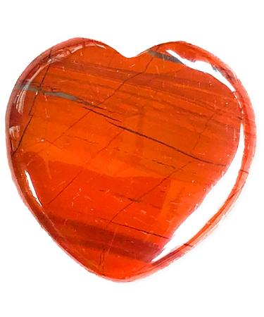 Steinfixx - Gem Stone Herz I Heilstein I Gl cksstein I Chakra -Stein I Taschenstein |Massage stone |Gift for loved ones (Jaspis red)