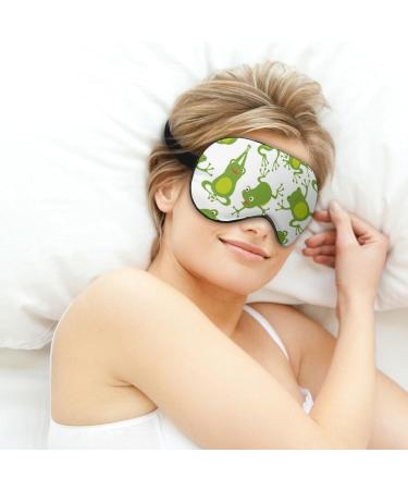 Different Jumping Frogs Sleep Mask Eye Cover | Adjustable Strap, Blocks Light, Night Travel Nap Blindfold for Men Women - Buy Online on GoSupps.com