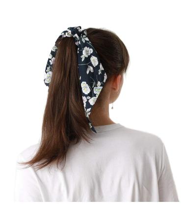 12 Pcs Chiffon Floral Hair Scarf Scrunchies - Vintage Ponytail Holder & Hair Bands for Women Girls - Buy Online on GoSupps.com