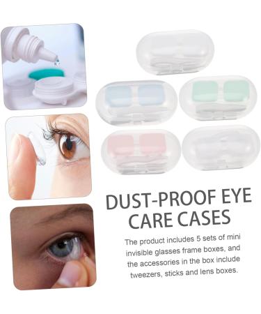 Partykindom 5-Sentence Push Glasses Case - Stylish Contact Lens Storage Box | Silicone Lens Container for Travel & Gifts - Buy Online on GoSupps.com