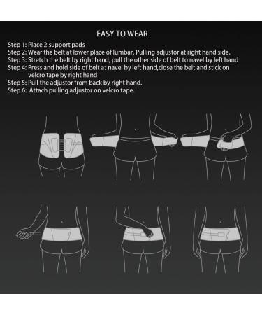 DRK INNOTECK Back Support Brace Belt - Ergonomic Back Pain Relief for Men & Women with 6:1 Pulley System | Large Seamless Knitted Design - Buy Online on GoSupps.com