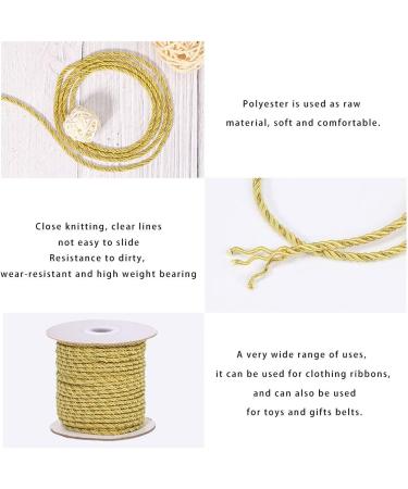 PandaHall 3mm Metallic Twisted Cord Rope - 35 Yards | Gold Satin Shiny Cord for Home Decor and Graduation Honor Cord - Buy Online on GoSupps.com