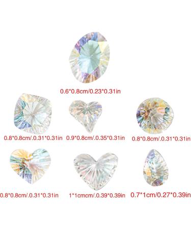 20Pcs Pointed Bottom Rhinestones 3D Crystal Jewelry Manicures Decorations - Buy Online on GoSupps.com