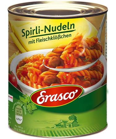 n.v. Erasco Spirli Pack of 3 pasta with meatballs in tomato sauce 800 g - Buy Online on GoSupps.com